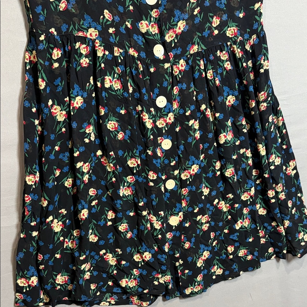 Vintage 90s Banana Republic Floral‎ Midi Dress Cottagecore Coquette Indie Grunge - Picture 6 of 10